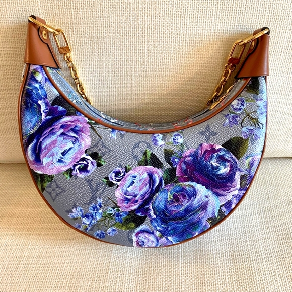 RARE NIB Louis Vuitton LV Garden Metallic Monogram LoopPM Bag Blue - Picture 4 of 15